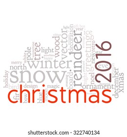 christmas -text graphics concept (word cloud)