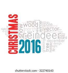 christmas -text graphics concept (word cloud)