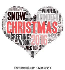 christmas -text graphics concept (word cloud)
