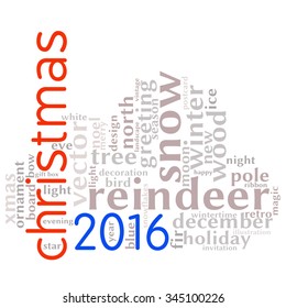 christmas -text graphics concept (word cloud)