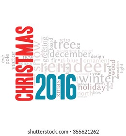 christmas -text graphics concept (word cloud)