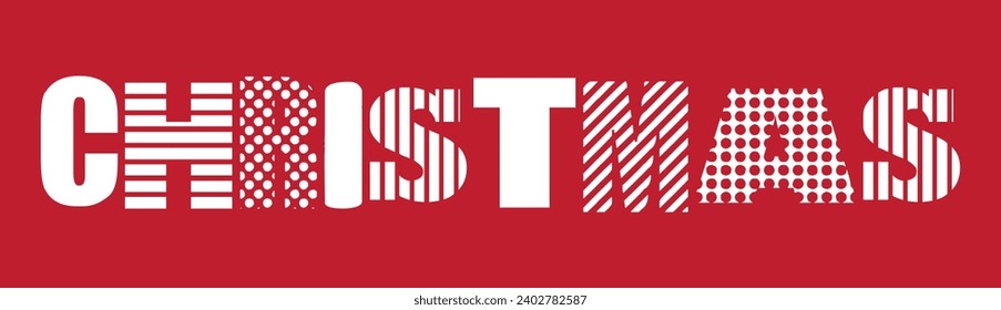 Texto de Navidad en el fondo rojo.