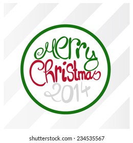 Christmas text ornament vector illustration