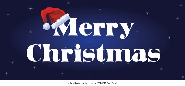 Christmas - Text with a Santa Hat	
