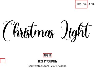 Christmas Text Saying Cursive Typography Lettering Christmas Light
