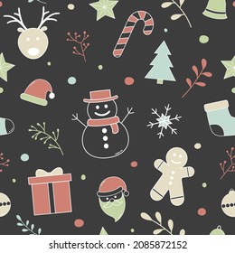 textura navideña con decoraciones. Fondo de Navidad. Vector