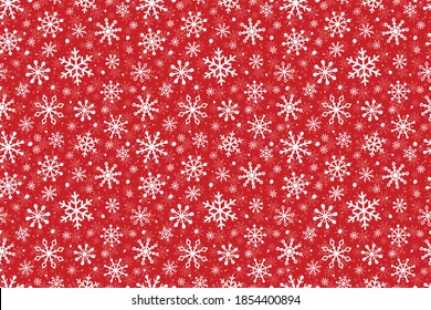 Christmas texture with snowflakes. Winter background. Vector