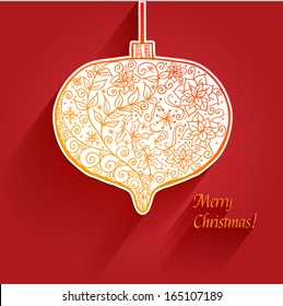Christmas textured Christmas bauble.