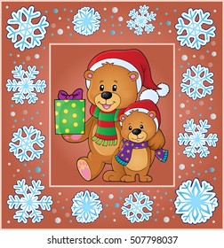 Christmas thematics greeting card 2 - eps10 vector illustration.