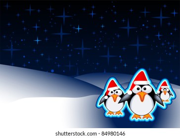 Christmas theme background with baby animals