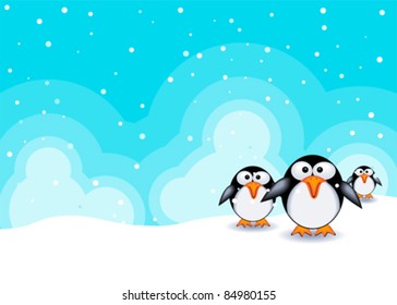 Christmas theme background with baby animals