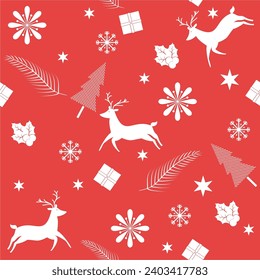 Christmas theme background on seamless pattern