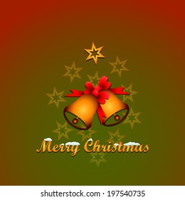 Christmas Theme With Bells Suitable For Posters, Greeting Card Or Invitation