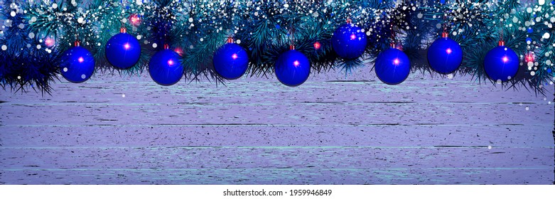 Christmas theme with blank on wooden planks. Vector illustration