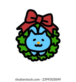 Christmas theme cartoon character vector design illustration suitable for year-end theme, Christmas, template, sticker, symbol