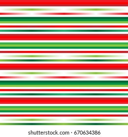 Christmas theme color; red and green stripe pattern background. Seamless horizontal stripe pattern. EPS10 vector. For background, wallpaper, wrapping paper, backdrop, poster, christmas card, fabric.