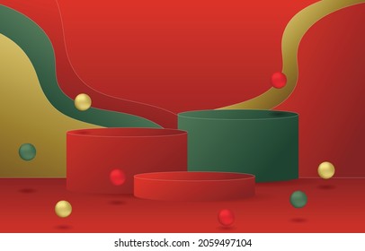 Christmas theme cover product background for sales online shopping 