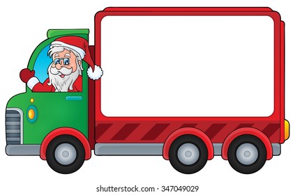 Christmas theme delivery car image 3 - eps10 vector illustration.