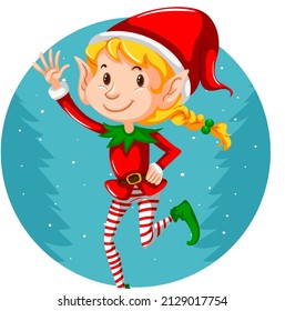 Christmas theme with Elf illustration