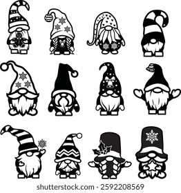 Christmas Theme Gnomes Set Bundle
