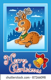 Christmas theme greeting card 3 - vector illustration.