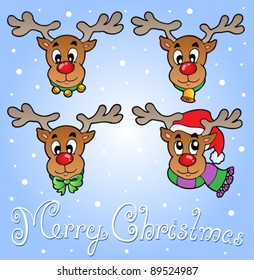 Christmas theme greeting card 6 - vector illustration.