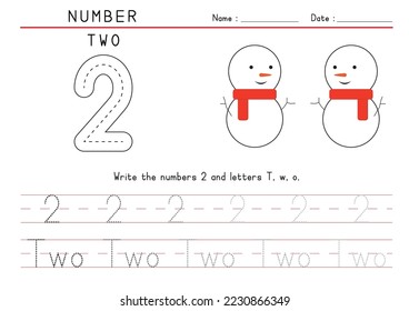 Christmas Theme - Learning Number Two