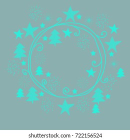  Christmas theme  pattern . Hand drawn.