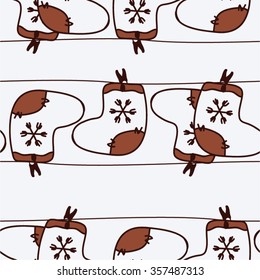 Christmas theme pattern, seamless vector background.