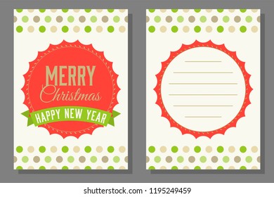 Christmas theme, poster and invitation card template,flat design