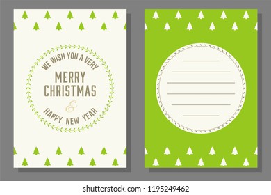 Christmas theme, poster and invitation card template,flat design
