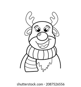 christmas theme of christmas reindeer icon vector isolated