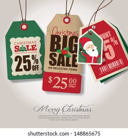 Christmas theme sale tags