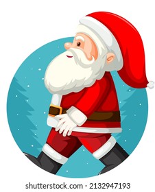 Christmas theme with Santa illustration