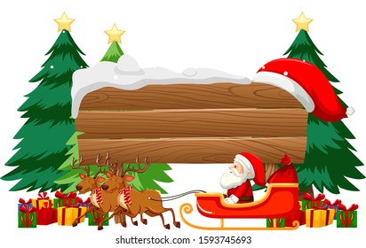 Christmas theme with Santa on the sleigh illustration