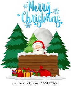 Christmas theme with Santa and presents illustration