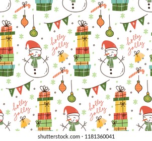 Christmas theme seamless background