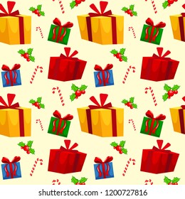 Christmas theme seamless wallpaper illustration