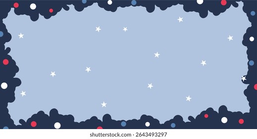 Christmas theme template background with star and grass elements and with negative area for text