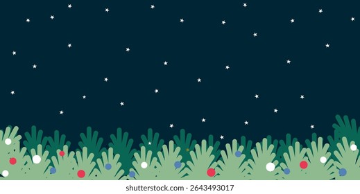 Christmas theme template background with christmas tree and with negative area for text