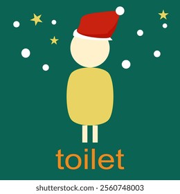 Christmas theme toilet banner for men