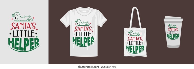 Christmas theme t-shirt design. Christmas day colorful t-shirt