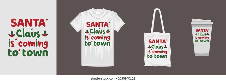 Weihnachts-T-Shirt-Design. Gut für T-Shirt, Maulkorb, Geschenk und anderen Druck.