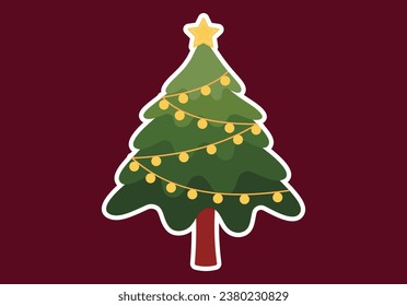 Christmas Theme Vector Arts with Christmas holiday celebration simple cute icons