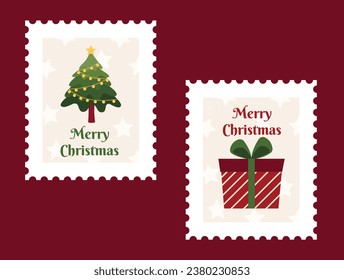 Christmas Theme Vector Arts with Christmas holiday celebration simple cute icons
