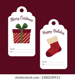 Christmas Theme Vector Arts with Christmas holiday celebration simple cute icons