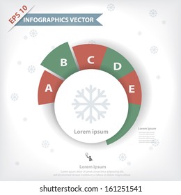 Christmas theme vector design for workflow layout, diagram, number options, web design, infographics.