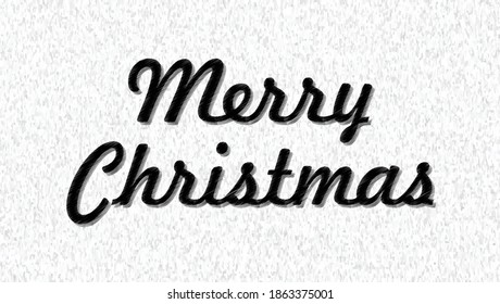 A Christmas Theme Vector Illustration with Merry Christmas Greetings on a Textured Wall