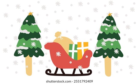 Christmas theme vector illustrations for social media, blog articles about gift guides, wallpapers, giveaway covers and themes