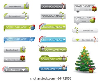 Christmas theme website download buttons